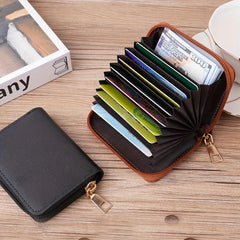 Casual PU Leather Men's Credit Card Holder Zipper Coin Purse