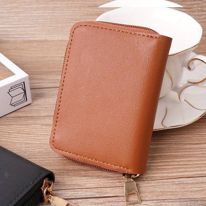 Casual PU Leather Men's Credit Card Holder Zipper Coin Purse