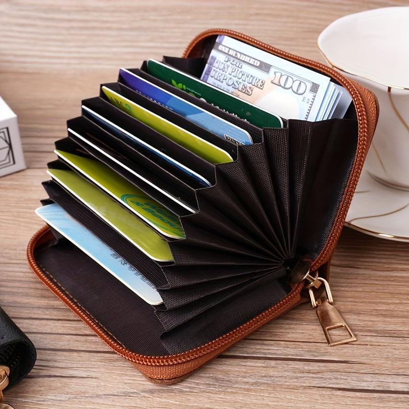 Casual PU Leather Men's Credit Card Holder Zipper Coin Purse