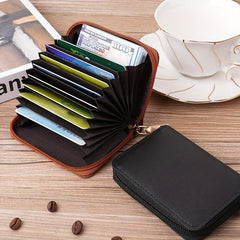 Casual PU Leather Men's Credit Card Holder Zipper Coin Purse