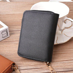 Casual PU Leather Men's Credit Card Holder Zipper Coin Purse