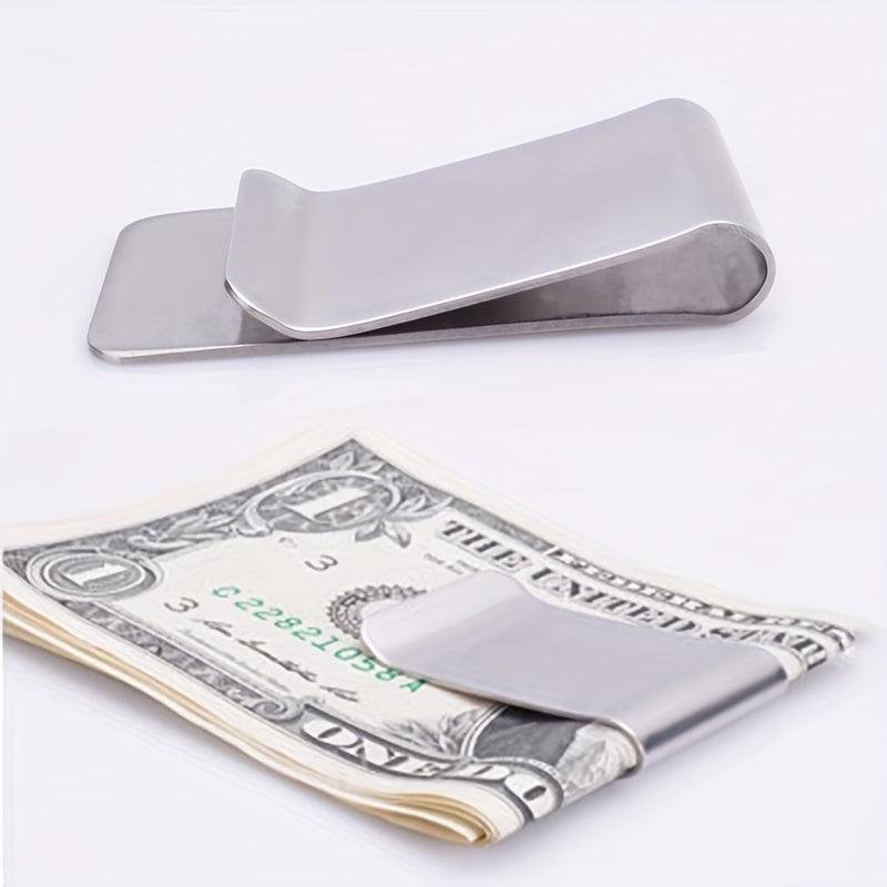 Men's Stainless Steel Money Clip for Cash and Cards