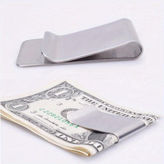 Men's Stainless Steel Money Clip for Cash and Cards