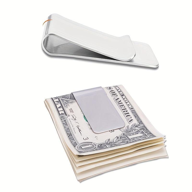 Men's Stainless Steel Money Clip for Cash and Cards