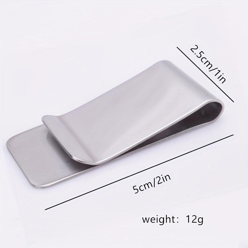 Men's Stainless Steel Money Clip for Cash and Cards