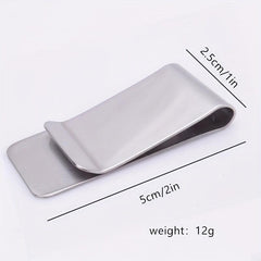 Men's Stainless Steel Money Clip for Cash and Cards
