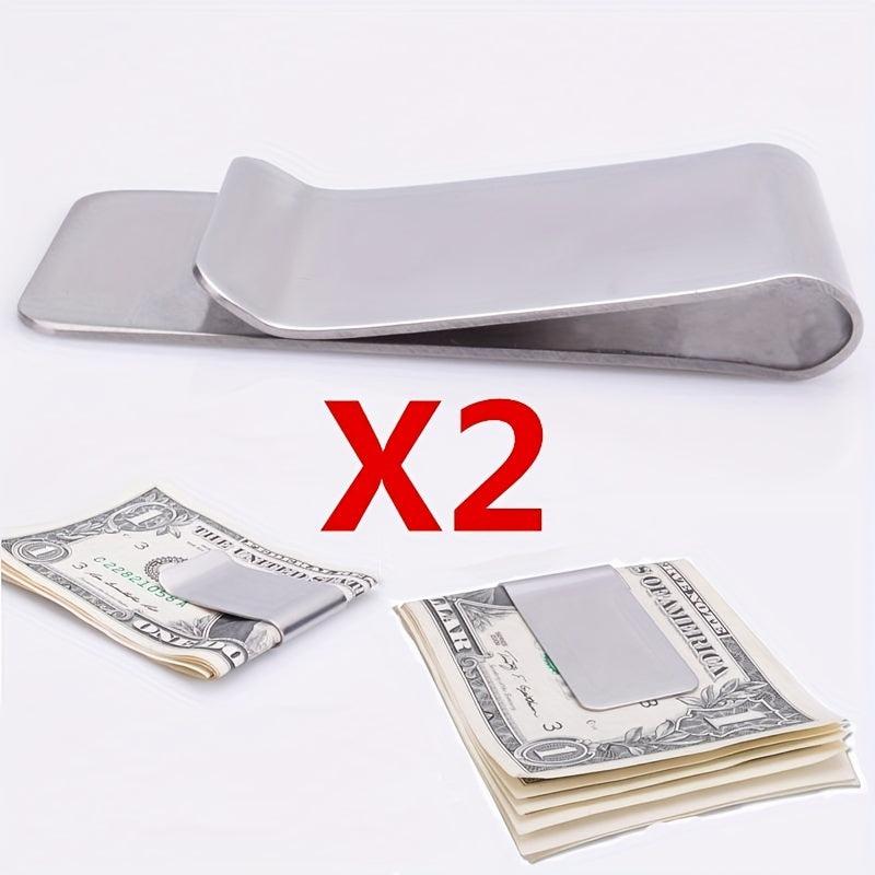 Men's Stainless Steel Money Clip for Cash and Cards