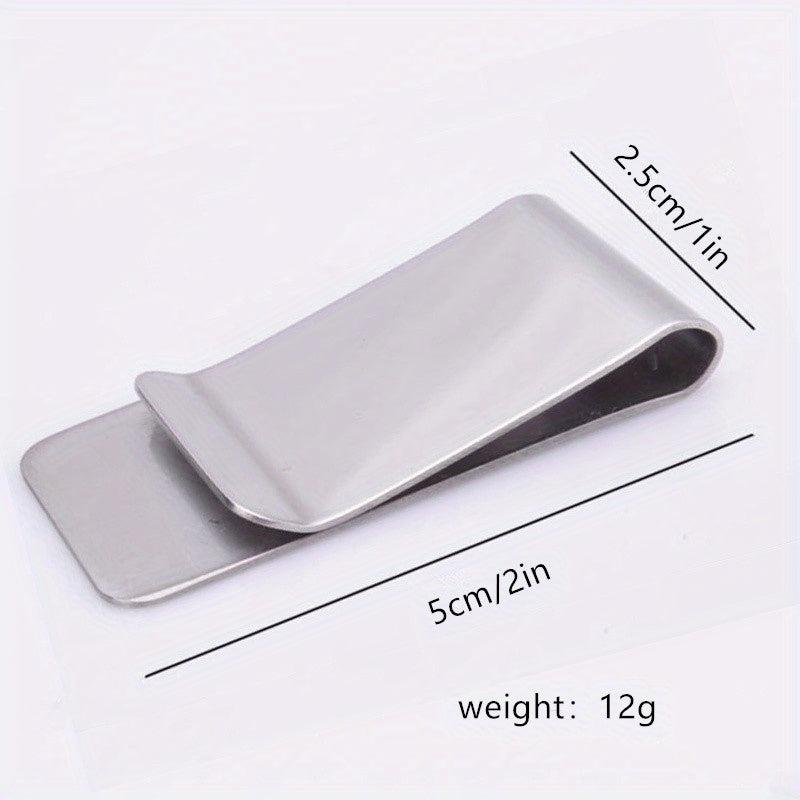 Men's Stainless Steel Money Clip for Cash and Cards