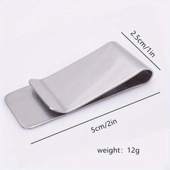 Men's Stainless Steel Money Clip for Cash and Cards