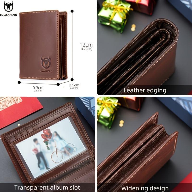 Captain Cow Leather Men's Wallet Large Capacity Driver's Leather Wallet