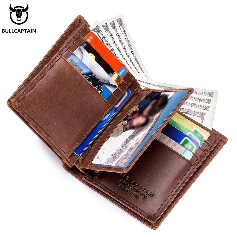 Captain Cow Leather Men's Wallet Large Capacity Driver's Leather Wallet