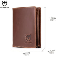 Captain Cow Leather Men's Wallet Large Capacity Driver's Leather Wallet