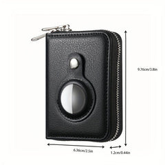 Men's RFID Blocking Card Holder w/ Airtag Locator & Coin Purse