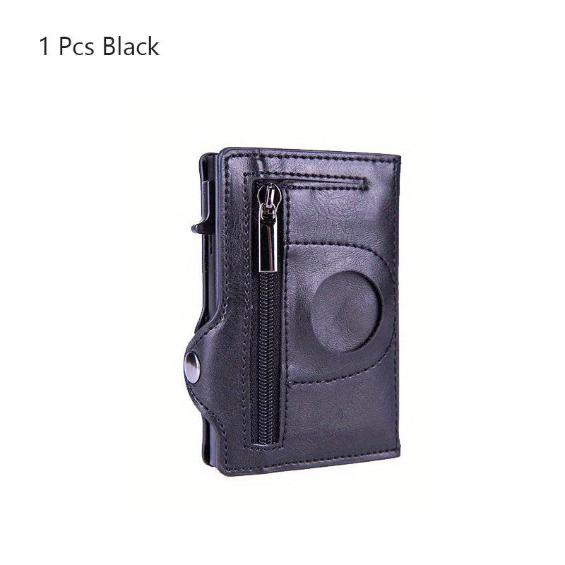 Men's RFID Blocking Card Holder Wallet with Zipper Coin Purse