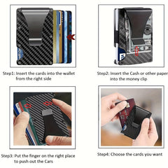 RFID Blocking Card Holder Automatic Pop up Credit Card Holder