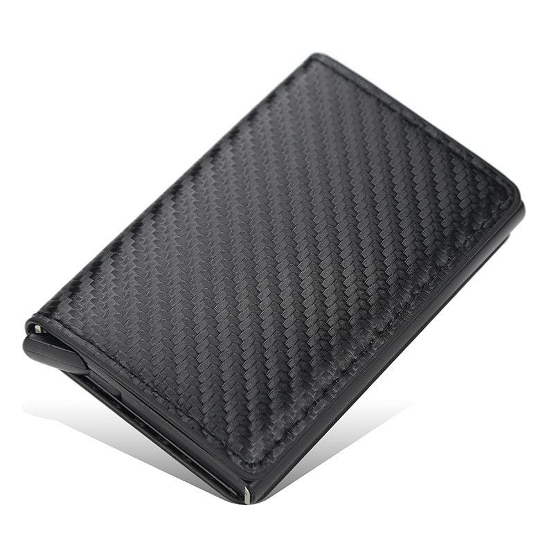 Men's Plaid Slim Automatic Pop Up Card Holder