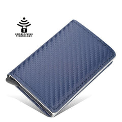 Men's Plaid Slim Automatic Pop Up Card Holder