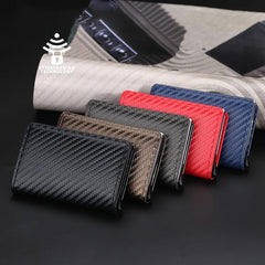 Men's Plaid Slim Automatic Pop Up Card Holder