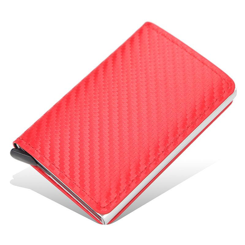 Men's Plaid Slim Automatic Pop Up Card Holder