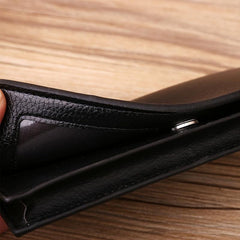 Men's Large Capacity Wallet with Zipper Closure