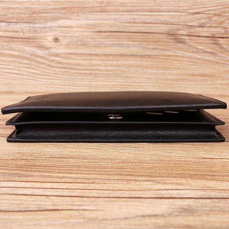 Men's Large Capacity Wallet with Zipper Closure