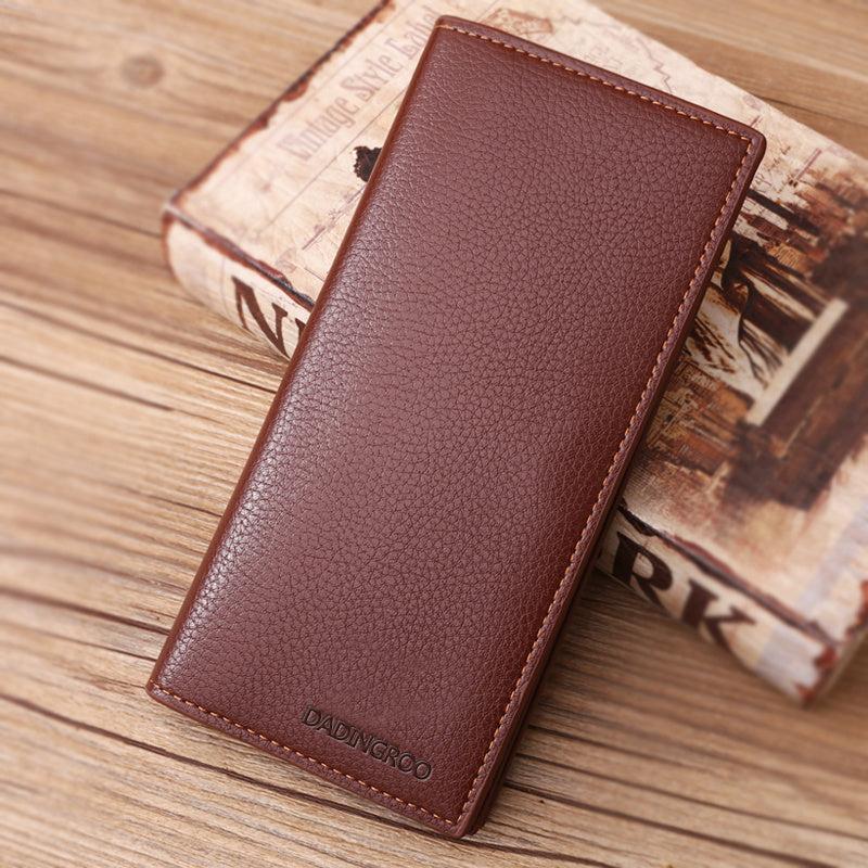Men's Large Capacity Wallet with Zipper Closure