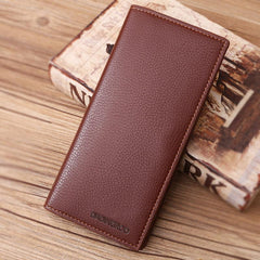 Men's Large Capacity Wallet with Zipper Closure