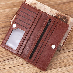 Men's Large Capacity Wallet with Zipper Closure
