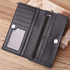 Men's Large Capacity Wallet with Zipper Closure