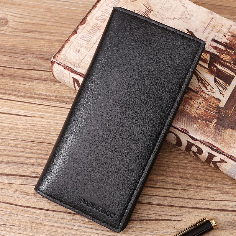 Men's Large Capacity Wallet with Zipper Closure