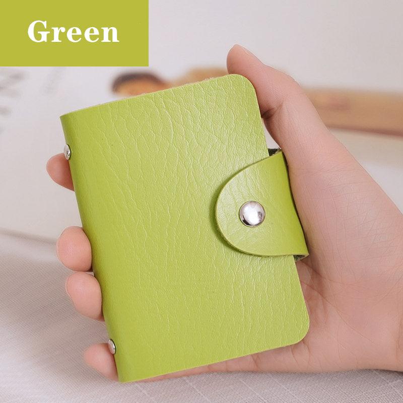 24 Card Slots PU Leather Credit Card Holder Business Card Holder