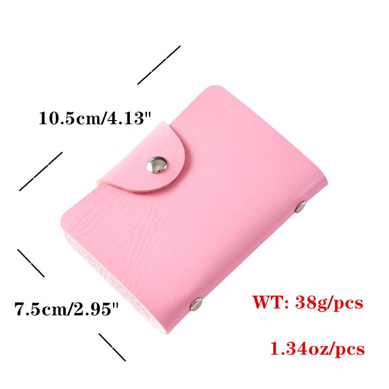 24 Card Slots PU Leather Credit Card Holder Business Card Holder