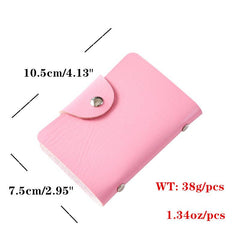 24 Card Slots PU Leather Credit Card Holder Business Card Holder