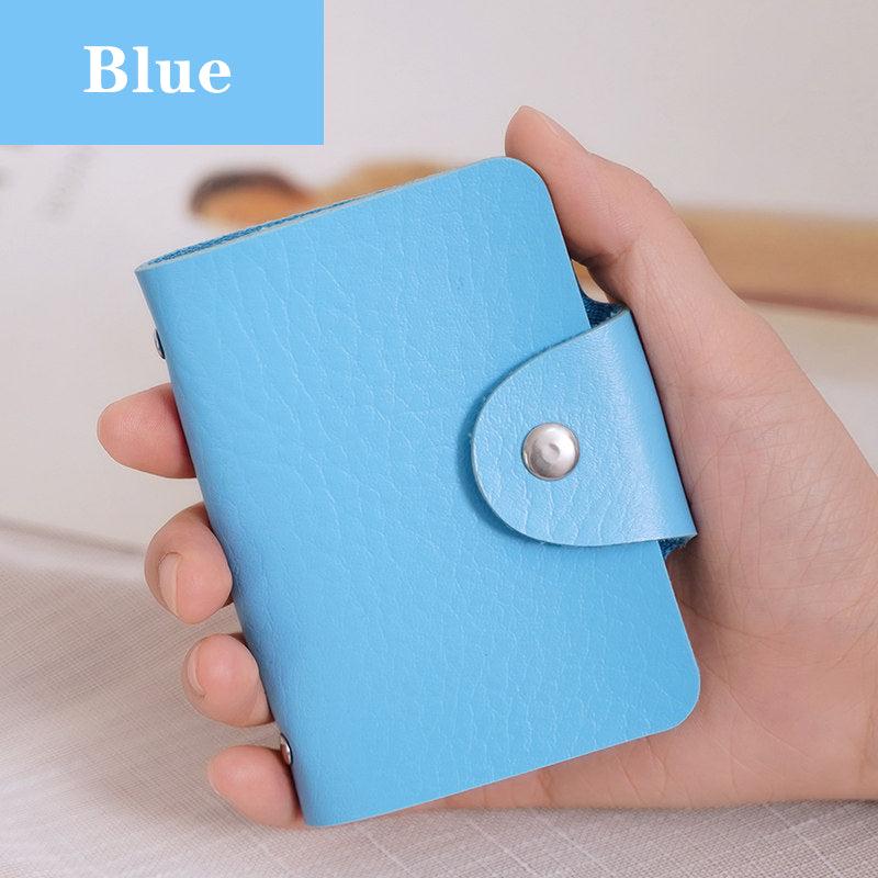 24 Card Slots PU Leather Credit Card Holder Business Card Holder