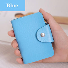 24 Card Slots PU Leather Credit Card Holder Business Card Holder