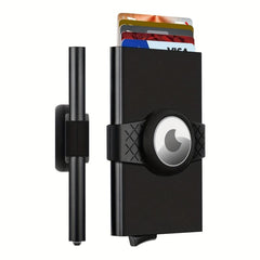 Aluminum Card Holder RFID Blocking Anti-theft Case with Airtag Holder