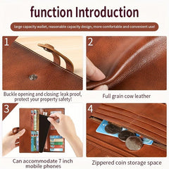 Men's Coin ID Card Wallet PU Leather Pocket