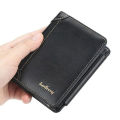 Men's Zipper Coin Purse Short Wallet w/ Card Slots