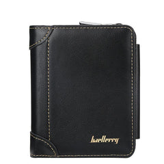 Men's Zipper Coin Purse Short Wallet w/ Card Slots
