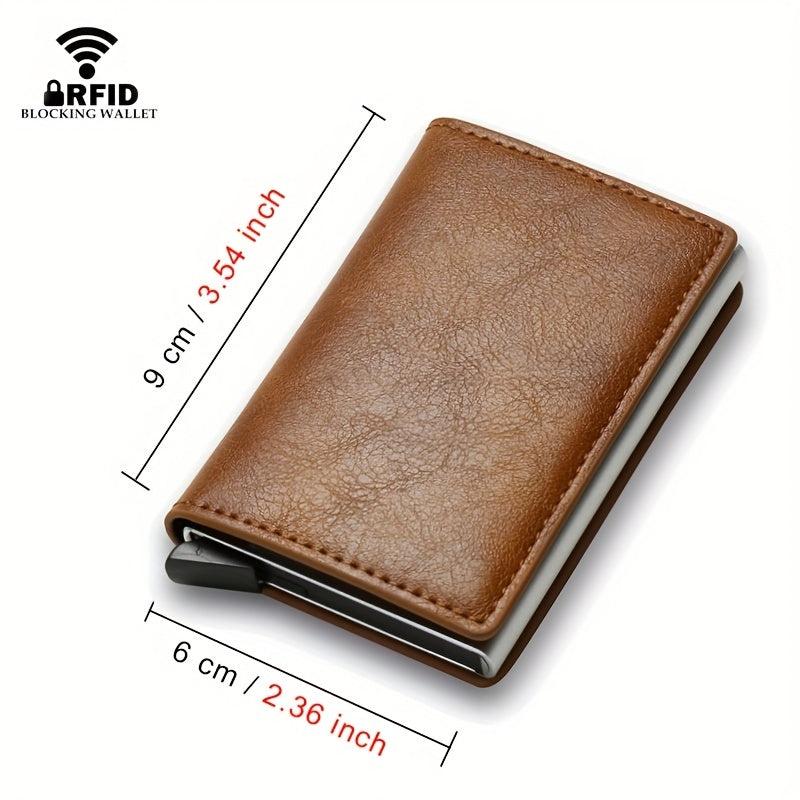 Men's RFID Blocking Card Holder Pop up card Credit Card Holder Money Clip