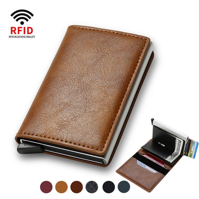 Men's RFID Blocking Card Holder Pop up card Credit Card Holder Money Clip