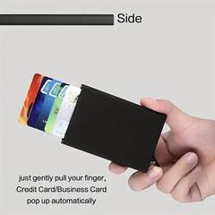 RFID Blocking Card Holder Aluminum Alloy Pop up Money Clip For Men