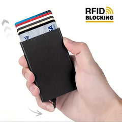 RFID Blocking Card Holder Aluminum Alloy Pop up Money Clip For Men
