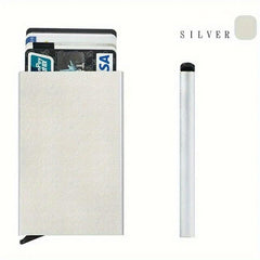 RFID Blocking Card Holder Aluminum Alloy Pop up Money Clip For Men