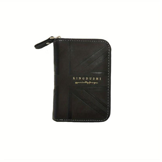 Men's Zipper Card Holder Short Wallet Multifunctional Vintage Coin Purse
