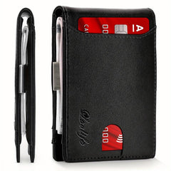 Lovlife Men's RFID Blocking Slim Wallet with Money Clip - 13 Slots