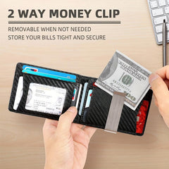 Lovlife Men's RFID Blocking Slim Wallet with Money Clip - 13 Slots