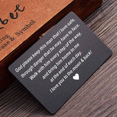 Engraved Wallet Inserts Card for Men Husband Boyfriend