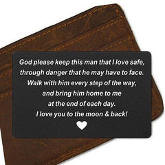 Engraved Wallet Inserts Card for Men Husband Boyfriend
