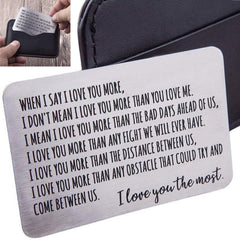 Men's Stainless Steel Wallet Insert Card Anniversary Gift